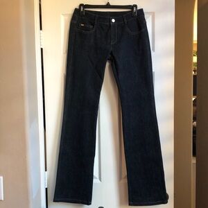 St John Knits Yellow Label (Helen) Style Cotton Denim Fabric Mid-rise Jeans